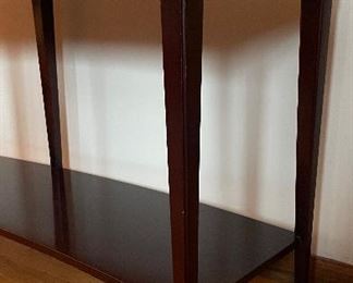 Barbara Barry for Baker Furniture Dark Mahogany Curved Console or Sofa Table. Measures 64" W x 16" D x 33" H. Photo 2 of 5.