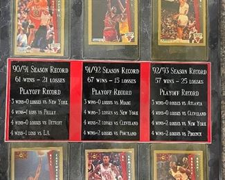 The Chicago Bulls "Hard Way Plaque" - Scottie Pippin, Michael Jordan, John Paxson, Horace Grant, B.J. Armstrong, Bill Cartwright Framed Trading Cards by Back 2 Back. Photo 1 of 7.