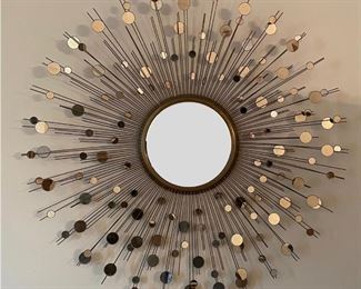 Star Burst Constellation Mirror by Thomas Pheasant for Baker Furniture As Seen in Apple TV's "Shrinking." Measures 54" D. Photo 1 of 2.