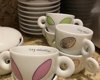 Illy Collection Espresso Cups & Saucers.