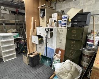 Garage, Hardware Items - File Cabinets, Shovels. Photo 3 of 4.