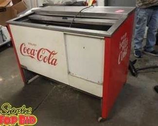 1960s Coca Cola Chest Cooler on castors, Works