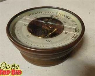 Antique Ship Barometer Has Crack in Glass