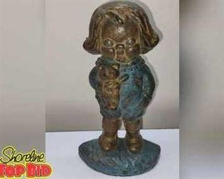 Antique Bobby Blake Campbells 9 Inch Cast Iron door Stop