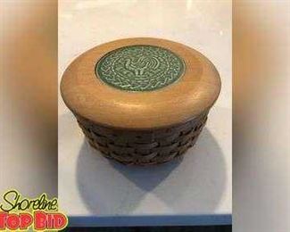 Longaberger Coasters with storage basket