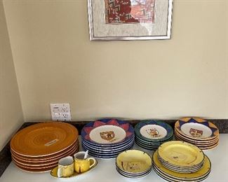Italian plates, plates from Bali
