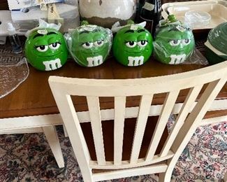Green M&Ms cookie jars