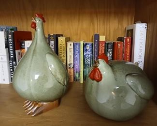 Ceramic chickens