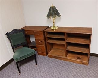 Antique bookshelves and desk