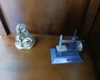 One of several toy sewing machines