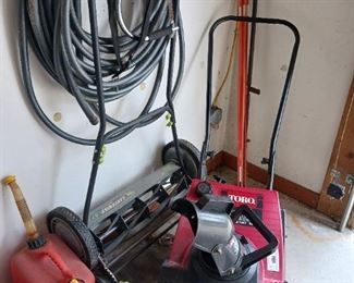 Antique vintage manual lawn mower