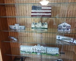 Danbury Mint wood carved buildings Mackinac grand hotel