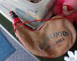 Vintage Grand Canyon mule rides water bottle leather