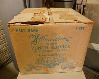 Hazel Williamsburg punch bowl set