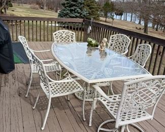 Patio set with six chairs rectangle