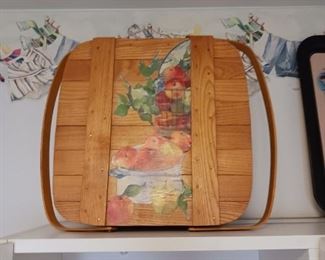 Hand painted picnic basket
