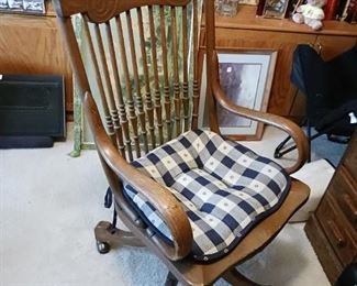 Antique oak office chair