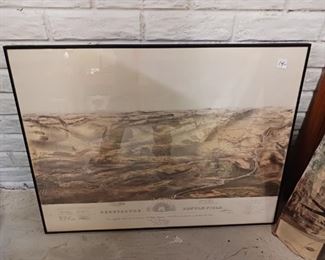 Gettysburg framed battle poster