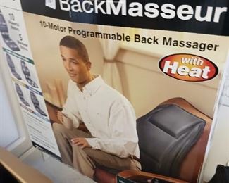 Programmable back massager with heat