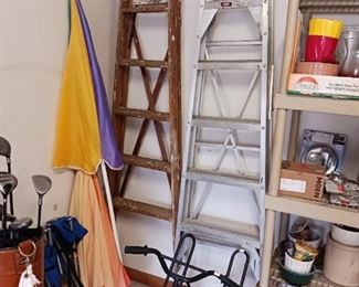 Wood and aluminum 6 ft ladders