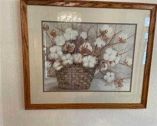Oak Frame: Cotton in Basket by Gayle Snyder.                                $125.00