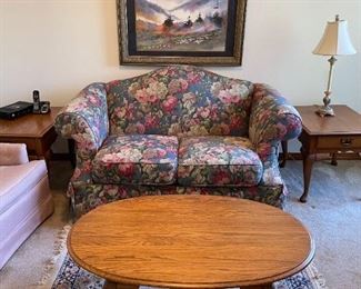 Broyhill Love seat blue and flowers 67"W 36"D 36"T       $ 150.00   