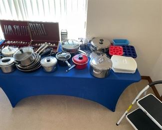 Pots and pans, silverware