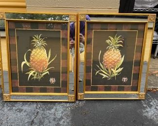 Mirrored Framed Pineapples                                                                     $80.00 for pair or $40.00 each