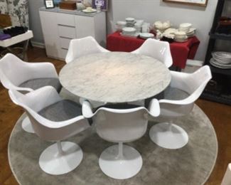 Marble top Tulip table & Chairs