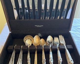 45 / 1950 g with 11 knives Royal Danish Sterling Silver flatware set
