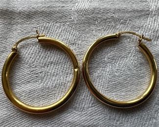 14K Gold Hoop Earrings