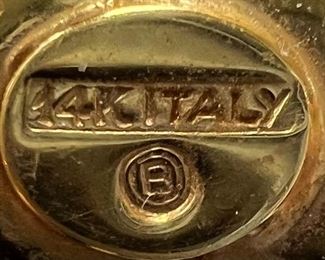 14K Gold "L" Pendant