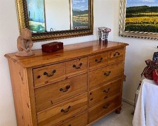 8 Drawer Dresser by Pennsylvania House with designer mirror