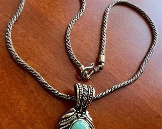 Sterling Silver with Turquoise pendant necklace