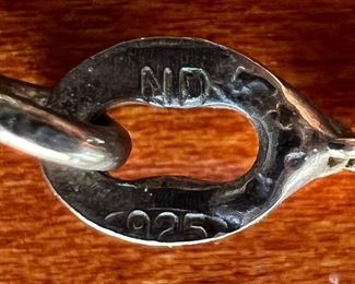 Sterling Silver necklace with Sterling Silver heart shaped pendant