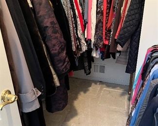 Racks full of women's clothing