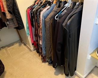 Racks full of women's clothing