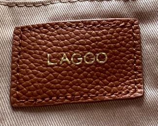 Women's brown leather handbag by Laggo