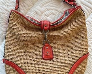 Women's woven handbag by Coach