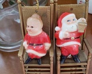 Vintage Santa and Mrs. Claus Rocking