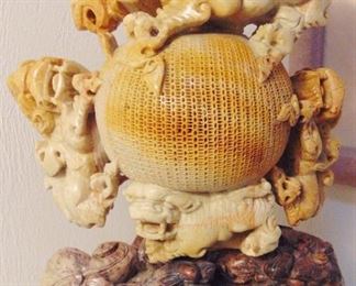 Oriental carved stone