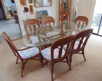 Rattan Dining Room Table