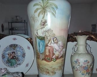 STUNNING Hand Painted Large Vase