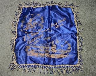 Vintage Navy Satin Pillowcase 