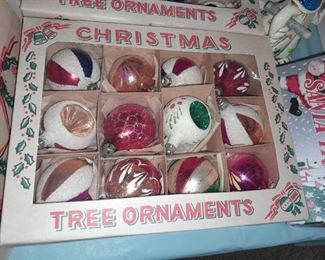 Vintage Christmas Ornaments In Box