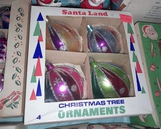 Vintage Christmas Ornaments In Box