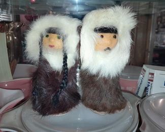 Vintage Fur Covered Eskimo Dolls