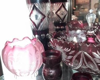 Cranberry Colored Glassware