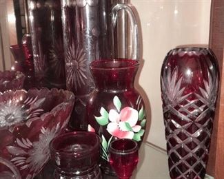 Cranberry Colored Glassware