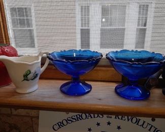 Cobalt Blue Glass Sundae Cups